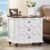 24″ Wide Farmhouse Night Stand,Large End Table with 3 Drawers & Metal Handle,White Dresser for Bedroom, Bed Side Table Chest of Drawers Cabinet,Wood Nightstand for Living Room,Closet