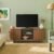 Walker Edison Chloe Curved Reeded TV Stand, Sliding Doors, 65 Inch, 60 inch, Mocha
