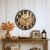 Montoire 24 Inch Wooden Farmhouse Wall Clock Large, Extra Large for Living Room Decor – Big Oversized Rustic Round Decorative Clocks for Walls, Battery Operated
