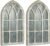 Putuo Decor Weathered White Gothic Arch Window Wall Decor, Rustic Cathedral Frame for Farmhouse Living Room Hallway
