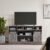 Furrnook TV Stand Sliding Barn Door Modern&Farmhouse Wood Entertainment Center, Storage Cabinet Table Living Room with Adjustable Shelves for TVs Up to 65″ (Gray, Farmhouse with Open Shelf)