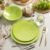 MissYIP 12 Pcs Melamine Dinnerware Set – Unbreakable Melamine Dish Set Setervice for 4,Dishwasher Safe Melamine Plates and Bowls – Ideals for Party, Camping,Indoor and Outdoor Use(Light Green)