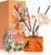 Airkeep Flower Reed Diffusers Set, 5.07 oz Freesia/Passion Fruit/Orange Scented Oil Diffuser with 8 Reed Sticks, Home Fragrance Diffuser Gift Set for Bathroom & Office Decor 150ml