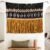 IOWER Macrame Wall Hanging Black Woven Macrame Wall Decor Boho Wall Decor Handmade Home Room Decor 47″ W*35″ L