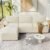 Vesgantti 108″ Modular Sectional Sofa, Comfy Cloud Couch with Movable Ottoman Deep Seat Chenille L Shaped Modular Sofa, Sectional Couches for Living Room, Bedroom and Apartment, Beige