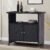 All-Weather PE Wicker Bar Cabinet with Galvanized Steel Frame – 2-Door Outdoor Waterproof Storage Cabinet for Home Bar, Wine Storage & Poolside, Patio Outdoor Rattan Bar Cart on Wheels