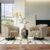Swivel Accent Chairs Set of 2, 360° Bucket Chair, Modern Upholstered Barrel Armchair, Comfy Corduroy Single Sofa for Living Room Bedroom, Camel