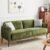67″ Loveseat Sofa, Mid Century Modern Decor Sofa Couch with Pillows and Thick Seat Cushion, Small Sofa for Bedroom Apartment Office, Green