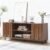 TV Stand for for Living Room, Mid-Century Modern TV Stands for 65″ 60″ 55″ TVs, Fluted Entertainment Center with Storage Cabinet & Open Shelf, Wood TV Media Console Table, Walnut