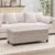 51″ Storage Ottoman for Bedroom & Living Room, End of Bed Bench with Black Wooden Legs, Linen Upholstered Tufted Ottoman, Entryway Storage Bench, Beige