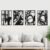 OUR NEST Pack of 4 Black Abstract Metal Wall Art – Minimalist Matte Finish 3D Line Art Wall Decor for Living Room, Bedroom, Bathroom, or Study (16″ x 11″)