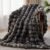 Faux Fur Throw Blanket, 1000GSM Fluffy Soft Bubble Blanket for Couch Bed, Cozy Plush Warm and Thick Blanket, Fuzzy Rabbit Throw for Living Room Bedroom 50”*60” Tie-dye Grey