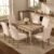 Morden Fort Rustic Dining Table Set for 6, Farmhouse Kitchen Dining Chairs for 6, Charming 60″ Rectangular Wooden Table&6 Upholstered Chair with Nailhead Accents for Dining Hub,Breakfast Nook