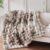 50×60 Inches Ultra-Soft Fuzzy Faux Fur Plush Throw Blanket – Thick, Warm Sherpa for Couch, Sofa, Bedroom, Camping – Decorative Blanket for Cozy Warmth, Bubble Brown Tie Dye