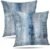 Blue and Grey Abstract Art Artwork Pillow Cover, Gallery Modern Decorative Throw Pillows Cushion Cover for Bedroom Sofa Living Room 18 x 18 Inch Set of 2