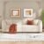 Christopher Knight Home Sabbo 87.50″ Boucle Upholstered Couch, Oversized 2 Seater Sofa, Curved Soft Seating Lounge Sofa Chair, Cozy Loveseat with Armrest, Reading Sofa for Living Room Home Rest, Beige