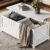 48” Lift Top Coffee Table for Living Room, Coffee Tables with Large Storage & Fence Design, Coffee Table Lifting top for Living Room Rustic Center Table for Home and Office, White