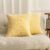 Home Brilliant Yellow Pillow Covers Decorative Set of 2 Striped Corduroy Plush Velvet Throw Pillows for Couch Fall Winter Decor, 18×18 inch, Light Yellow