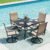 5-Piece Outdoor Dining Set, Patio Furniture Set with Textilene Swivel Chairs, Outdoor Table & 4 Chairs for Garden, Backyard, Poolside, Deck, Beige