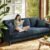 83″ Couches for Living Room, Comfy Sofas for Living Room, Teddy Sofa Couch, Tool-Free Setup Loveseat Sofa, All-Wood Love Seat Couches, Small Couch 2 Pillows Included, Blue Grey
