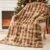EMME Faux Fur Throw Blanket Tie Dye Brown – Big Bubble Rabbit Cozy Blanket for Couch, Small Fluffy Fuzzy Cozy Blanket, Thick Furry Plush Shaggy Blankets, 650GSM, 50×60 Inches