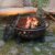 37 Inch Outdoor Fire Pit with Poker, Wood Burning Fire Pit with Spark Screen Cover, Firepits for Outside Backyard, Patio, Camping
