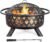 Yaheetech Fire Pit 36in Outdoor Wood Burning Fire Pits Wood Large Fire Bowl for Outside BBQ Bonfire Patio with Mesh Spark Screen, Poker and Rain Cover